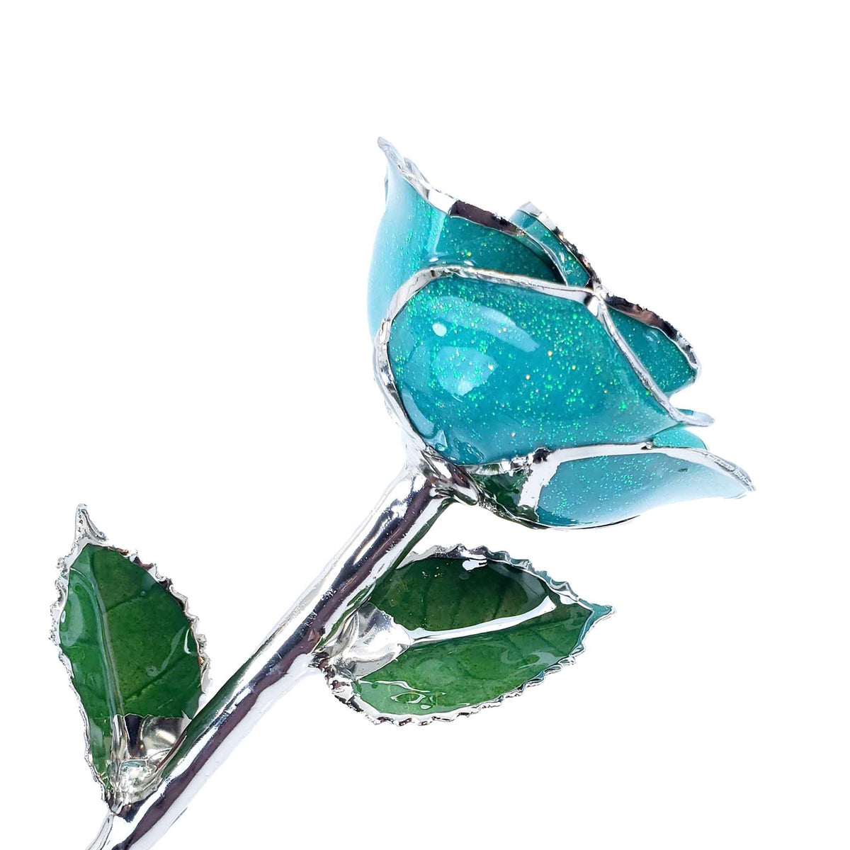 Custom Enchanted Rose - Serenity Sparkle Platinum Trim Rose