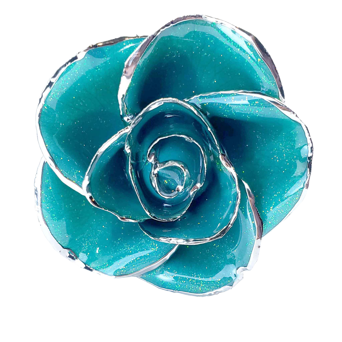 Custom Enchanted Rose - Serenity Sparkle Platinum Trim Rose