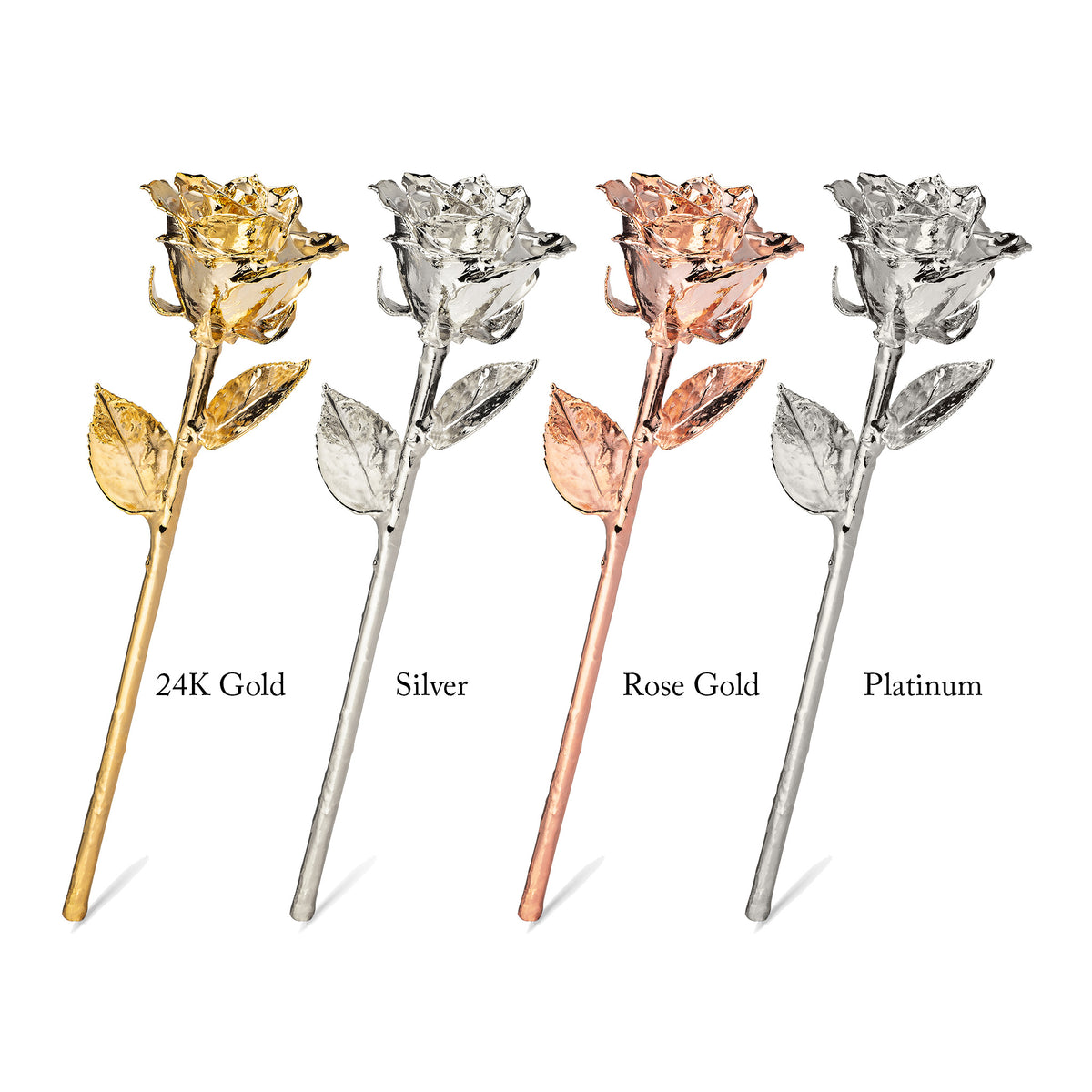 Forever Four Bouquet: Gold, Silver, Rose Gold, Platinum