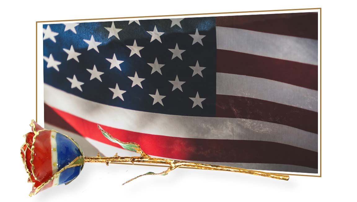 Patriotic Forever Rose Gift