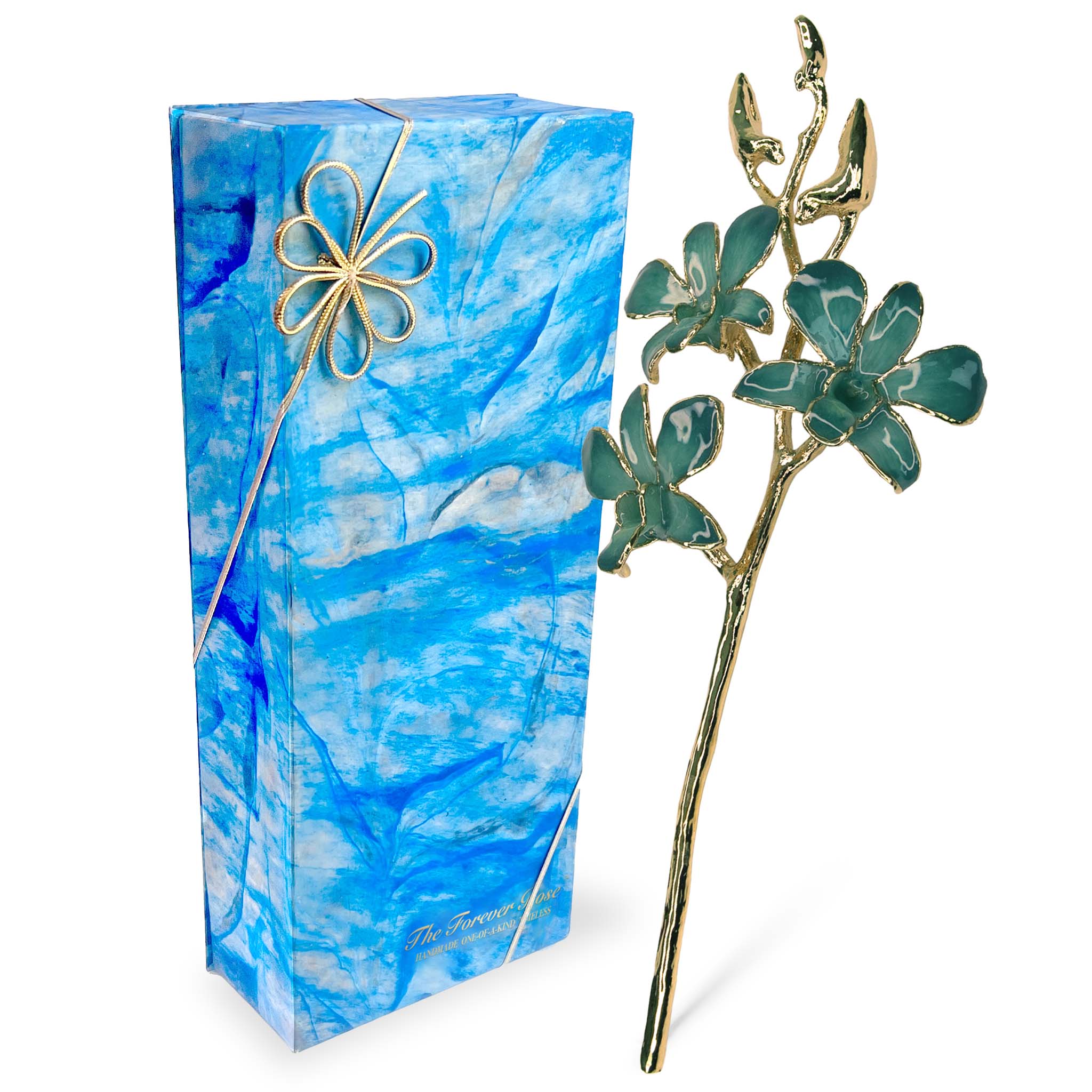 24K Gold Orchid - Velvet Emerald