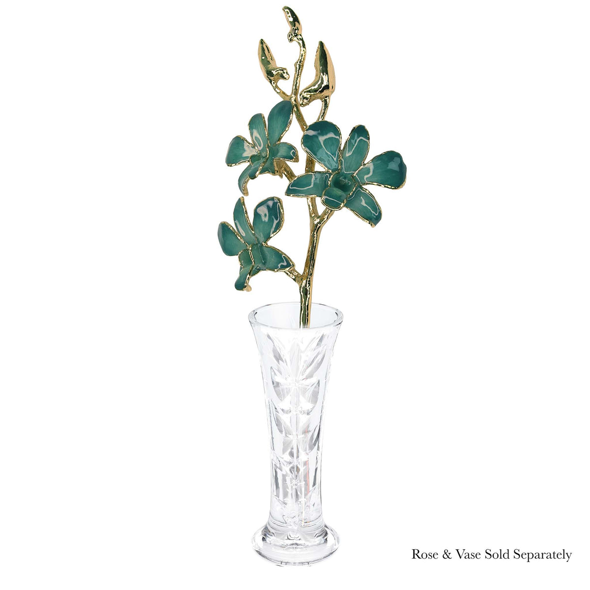 24K Gold Orchid - Emerald