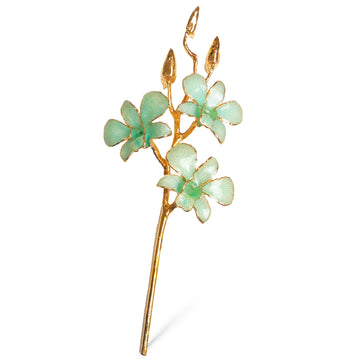 24K Gold Orchid - Teal