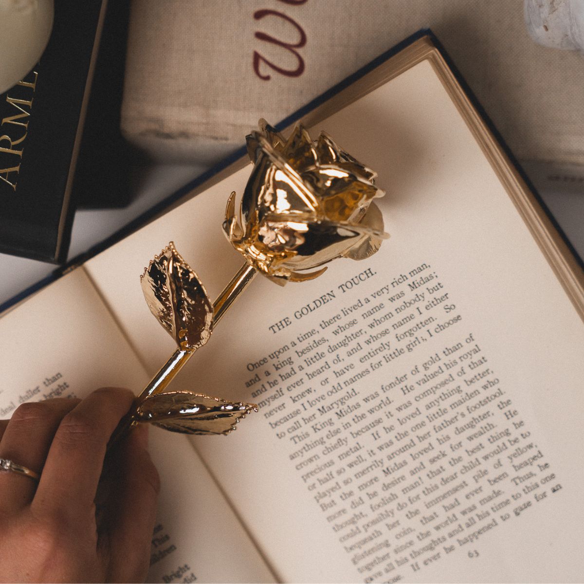 Custom Laser Engraved Vase Combo with 24K Gold Dipped Forever Rose (Price Includes Engraving)