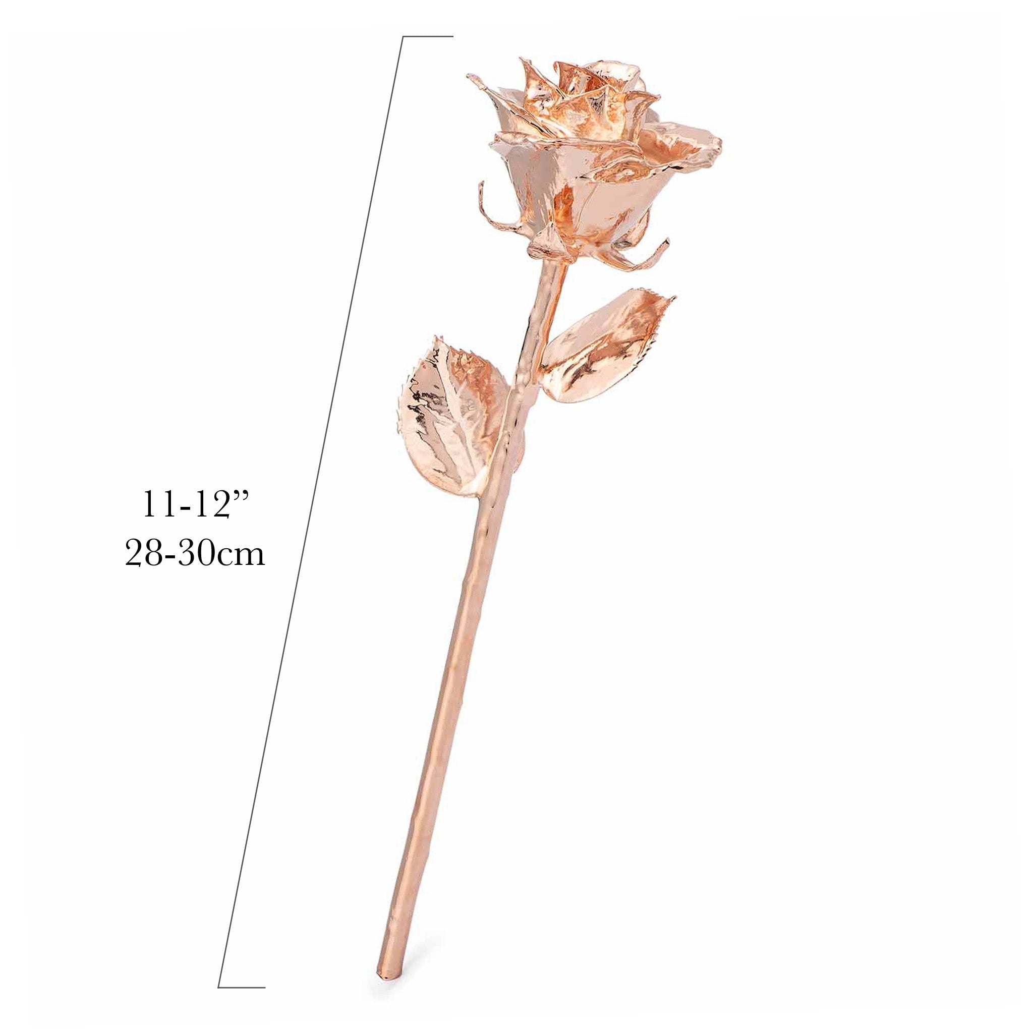 "'Til The Last Petal Falls" Personalized Rose Gold Forever Rose Combo with Bloom Box & Phantom Vase™ Combo