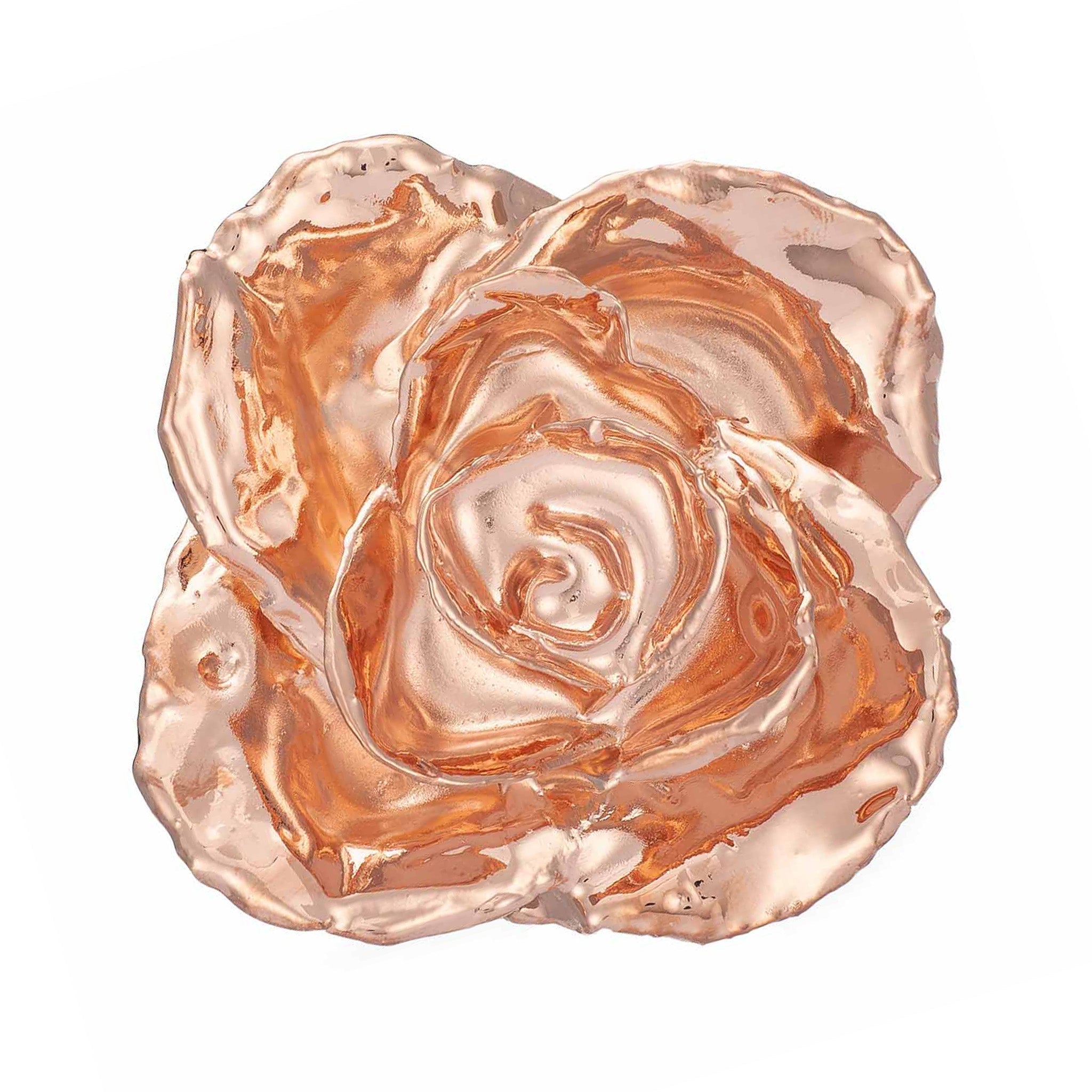 "'Til The Last Petal Falls" Personalized Rose Gold Forever Rose Combo with Bloom Box & Phantom Vase™ Combo