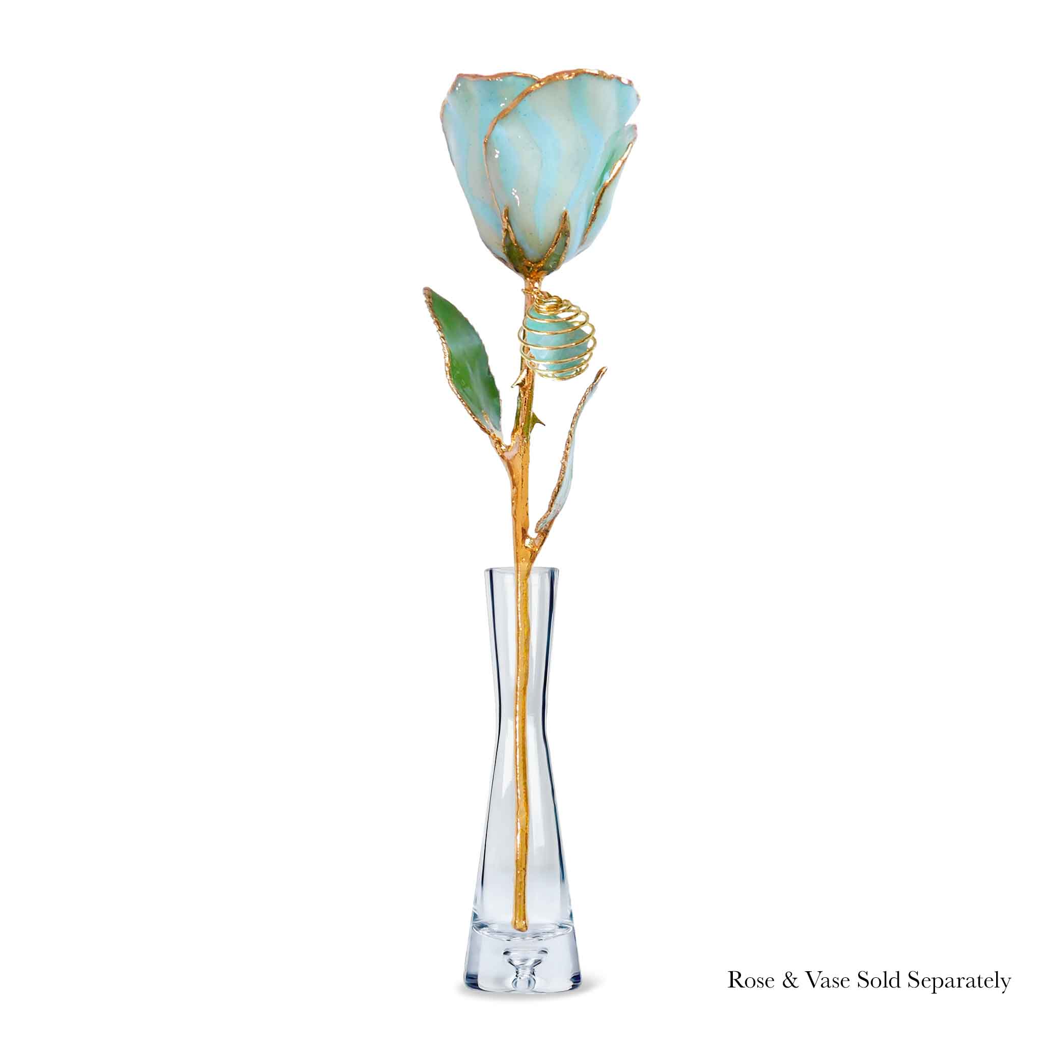 24K Gold Forever Rose - Amazonite