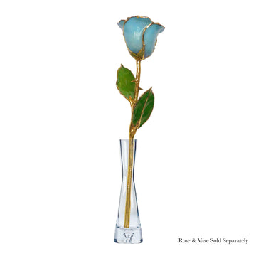 24K Gold Forever Rose - Baby Blue