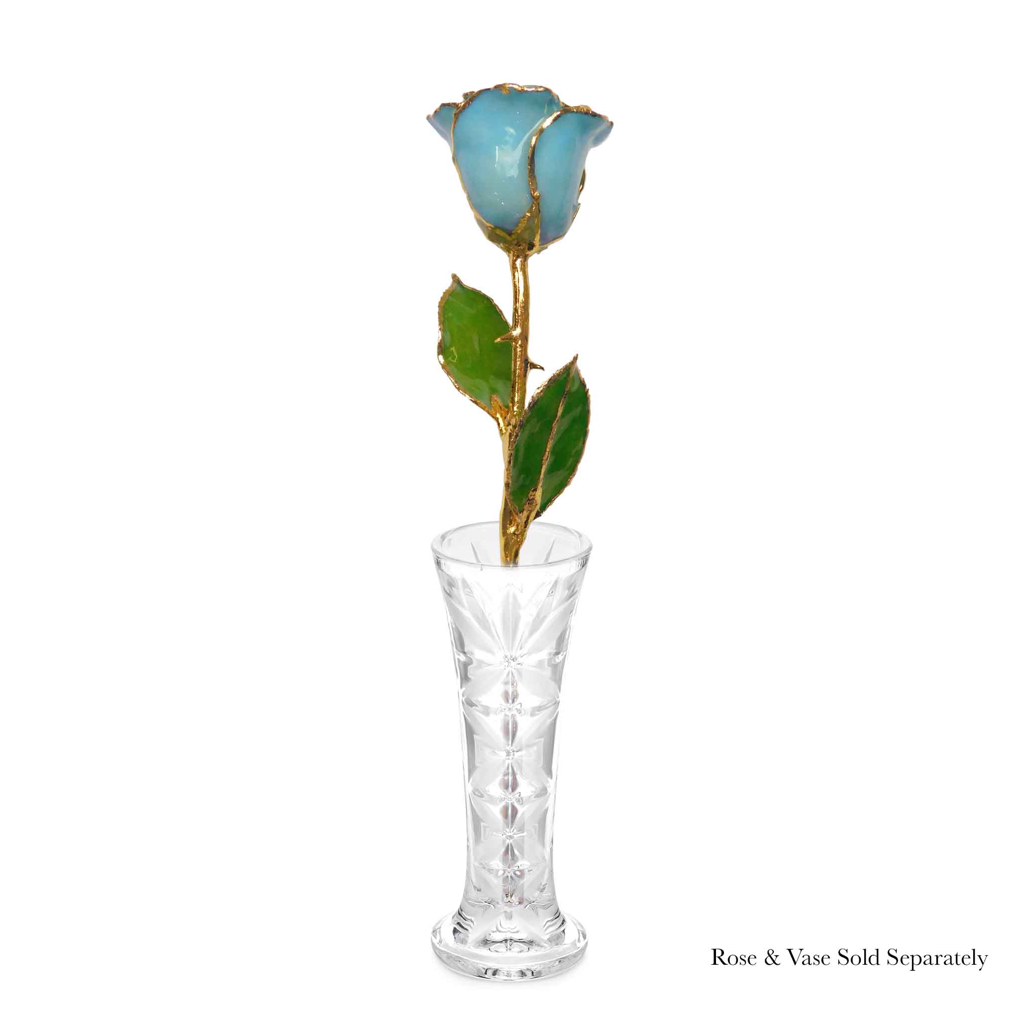 24K Gold Forever Rose - Baby Blue
