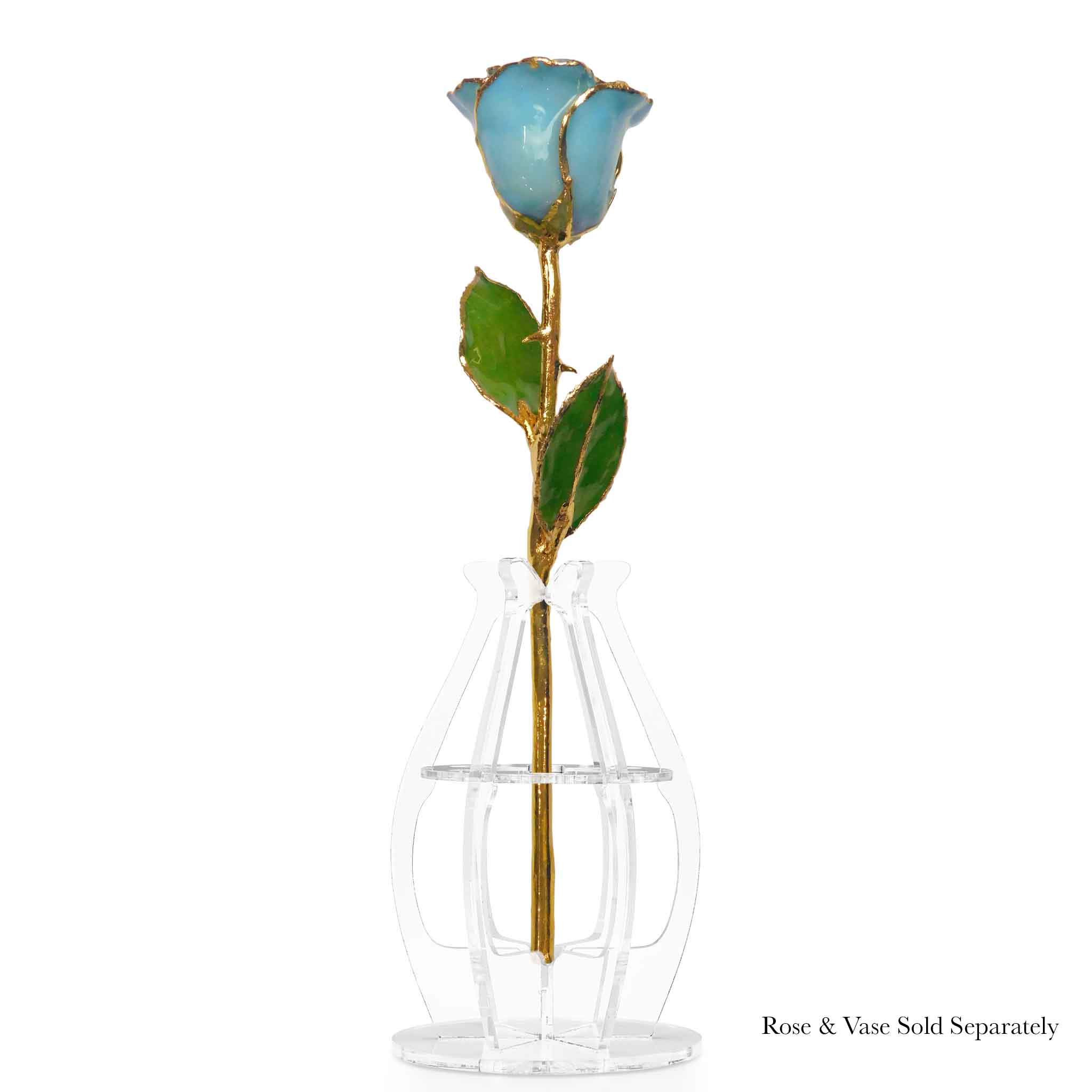 24K Gold Forever Rose - Baby Blue
