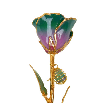 24K Gold Forever Rose - Fluorite Rainbow