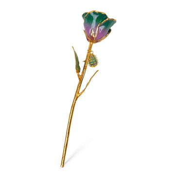 24K Gold Forever Rose - Fluorite Rainbow