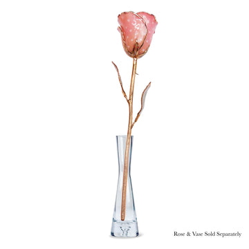 24K Gold Forever Rose - Heart Rose - Pink (White Hearts)