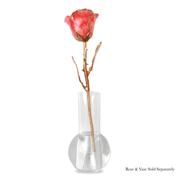 24K Gold Forever Rose - Heart Rose - Pink (White Hearts)