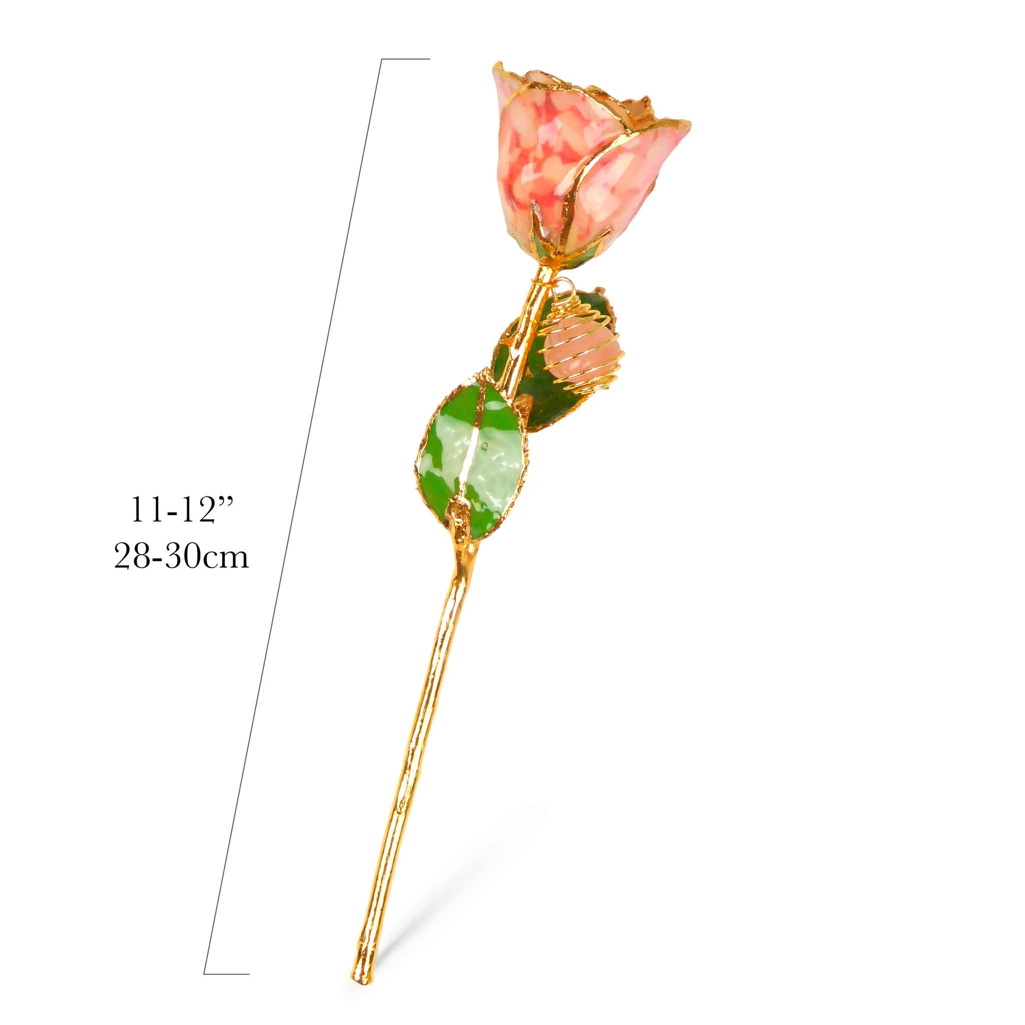 24K Gold Forever Rose - Rose Quartz - The Forever Rose