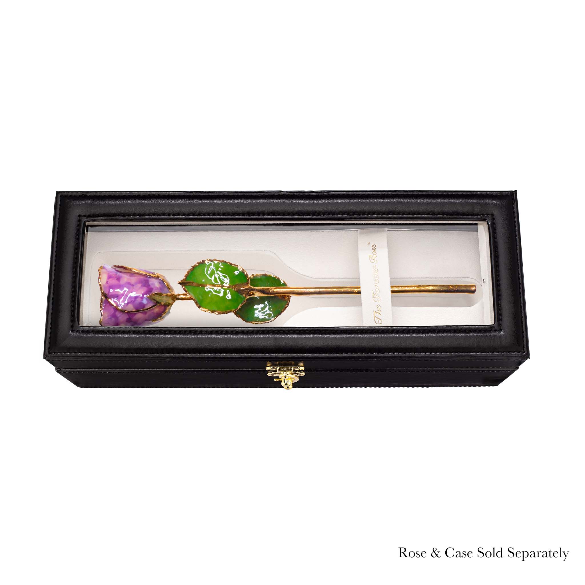 24K Gold Forever Rose - Purple Quartz