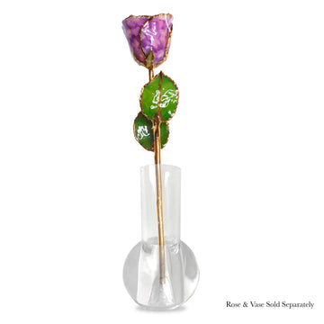 24K Gold Forever Rose - Purple Quartz