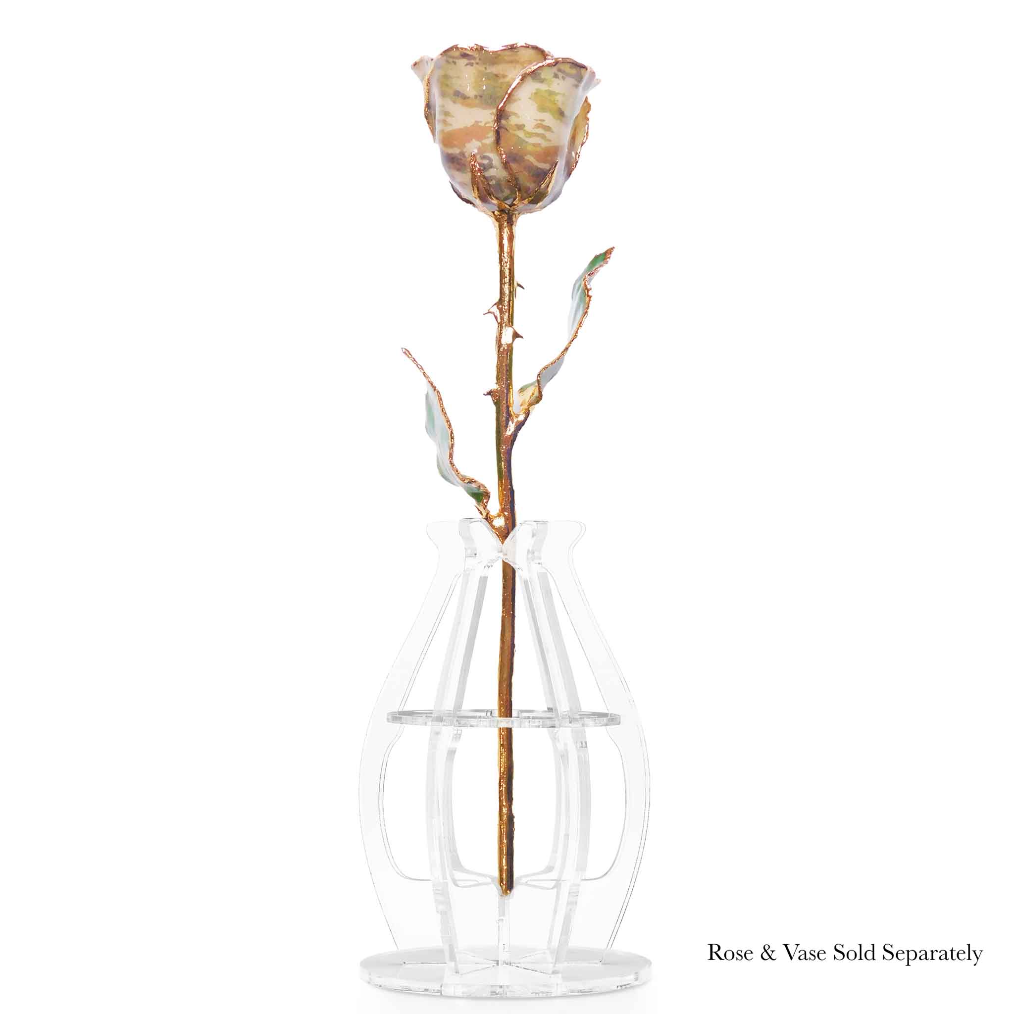 24K Gold Forever Rose - Soldier Green