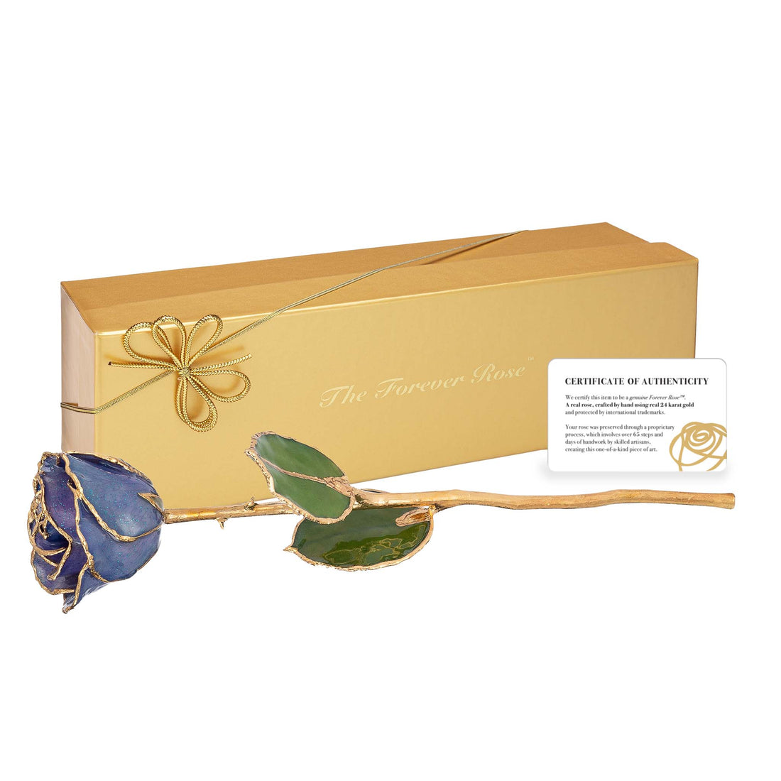 24K Gold Forever Rose - Tanzanite (December Birthstone)