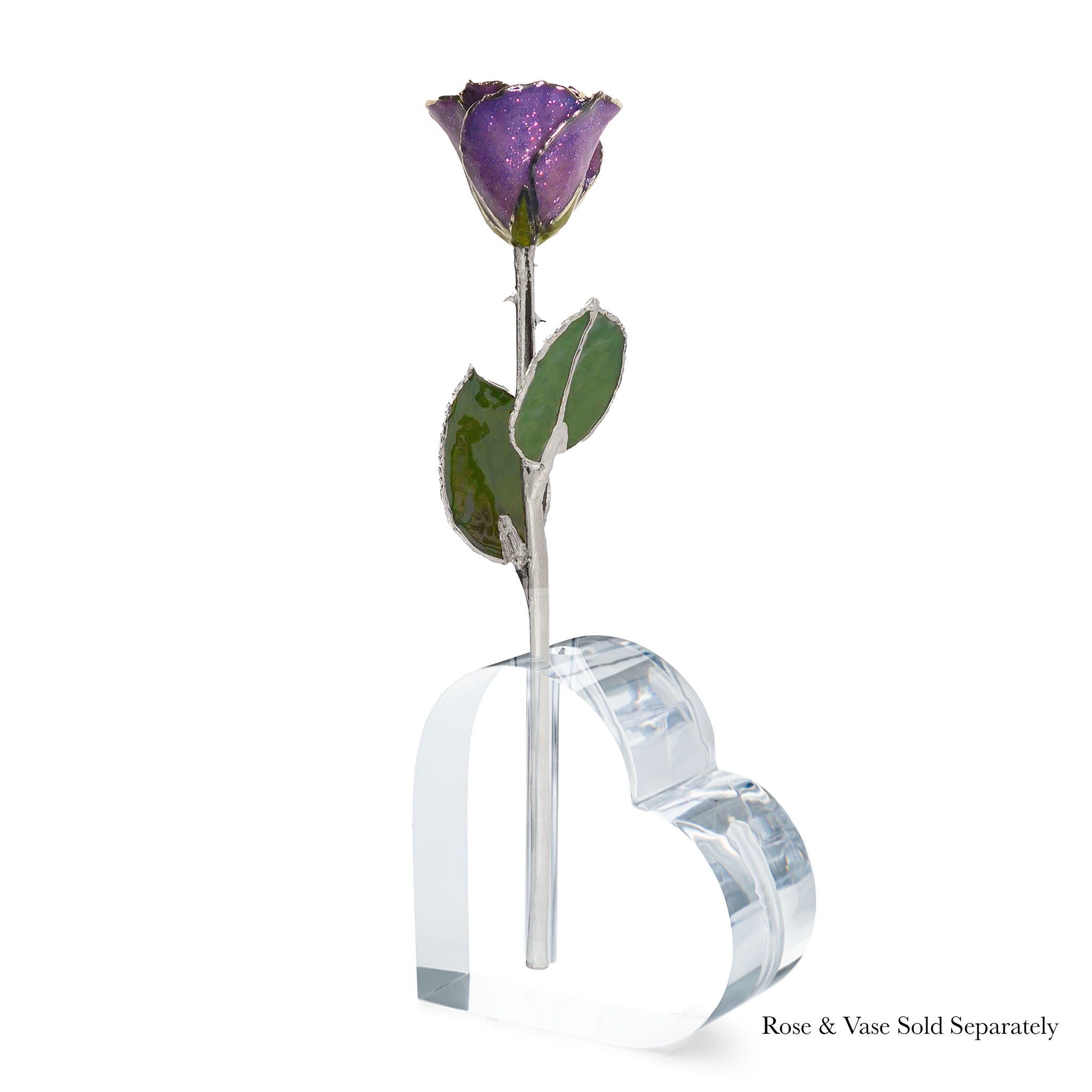 Silver Forever Rose - Amethyst (February Birthstone)