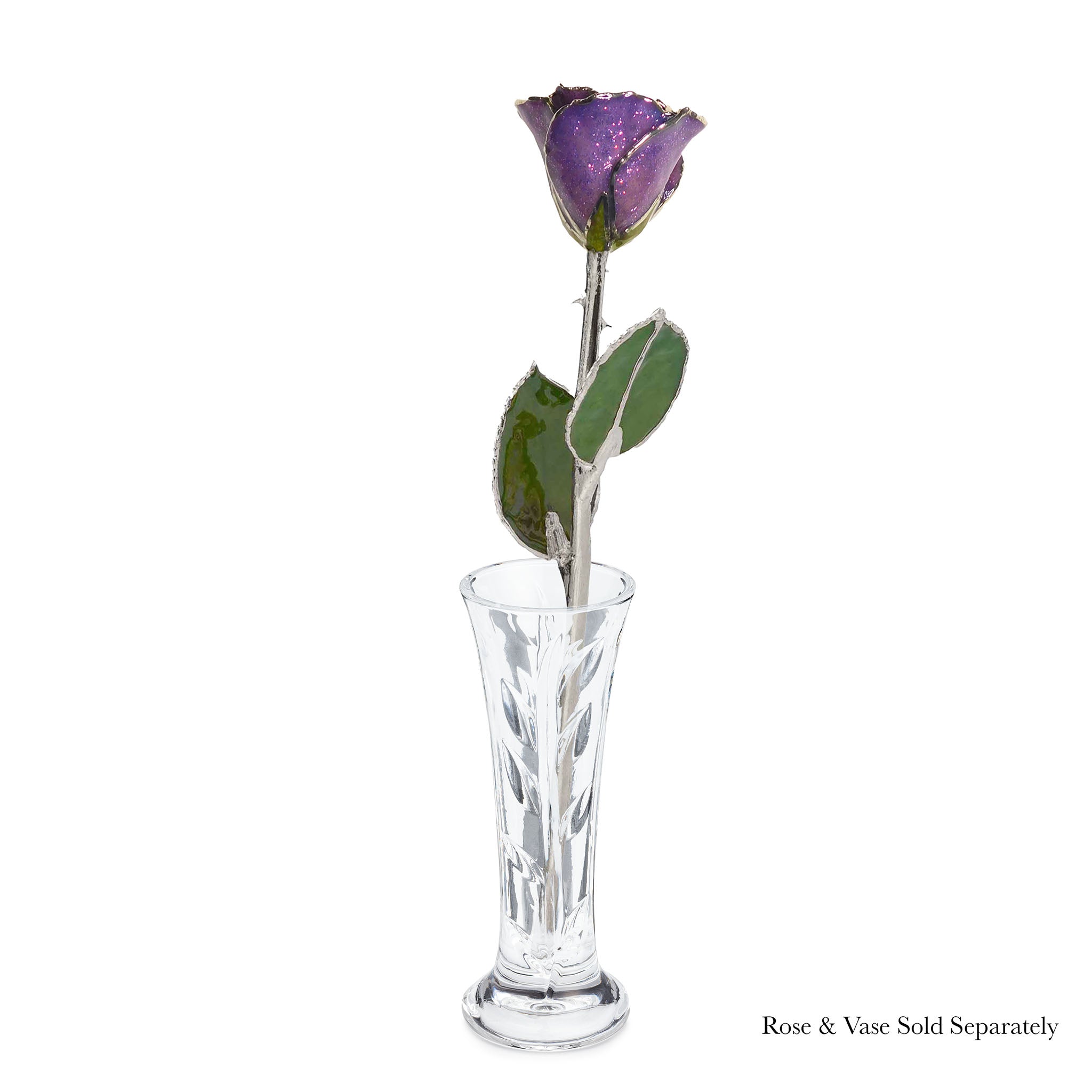 Silver Forever Rose - Amethyst (February Birthstone)