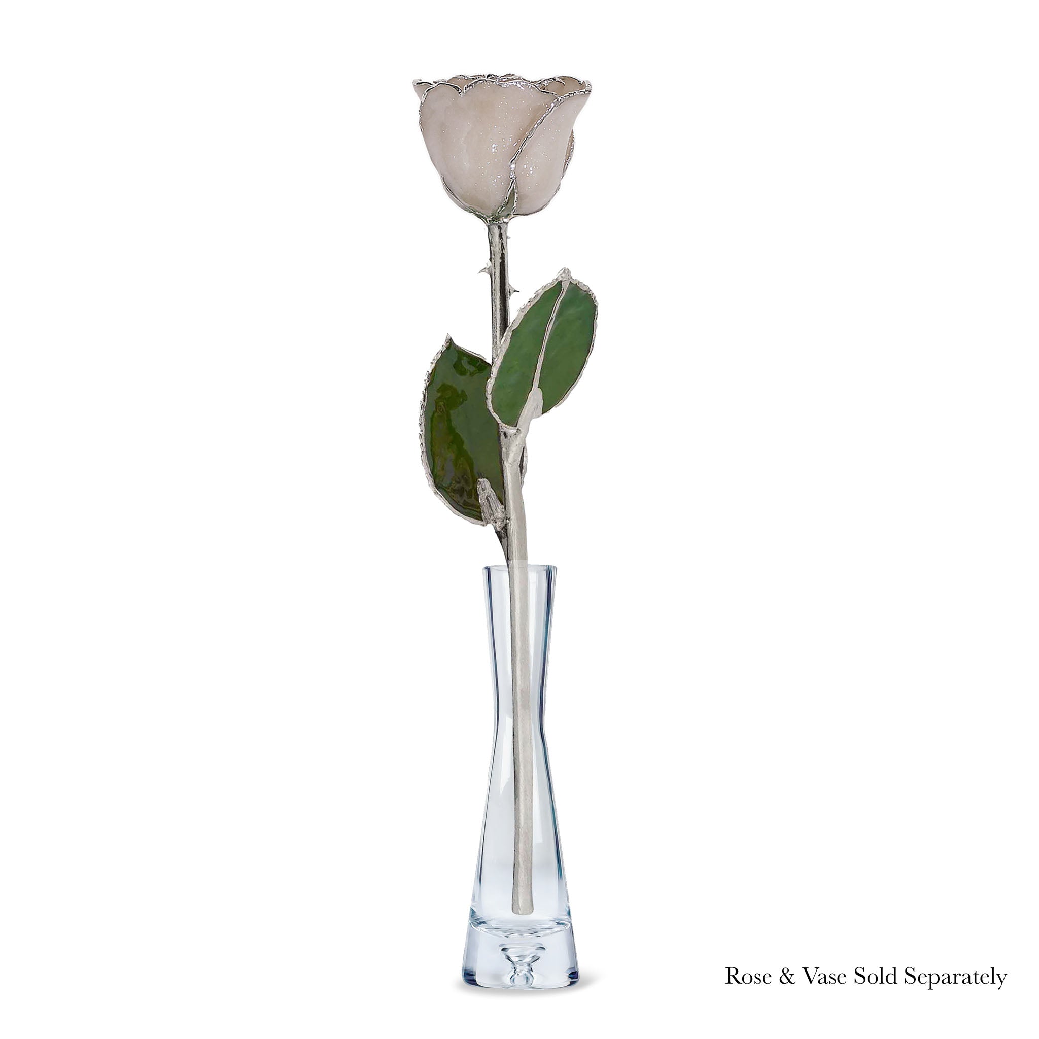 Silver Forever Rose - Diamond (April Birthstone)