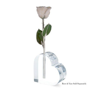 Silver Forever Rose - Diamond (April Birthstone)