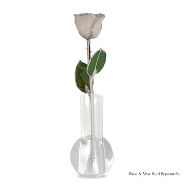 Silver Forever Rose - Diamond (April Birthstone)
