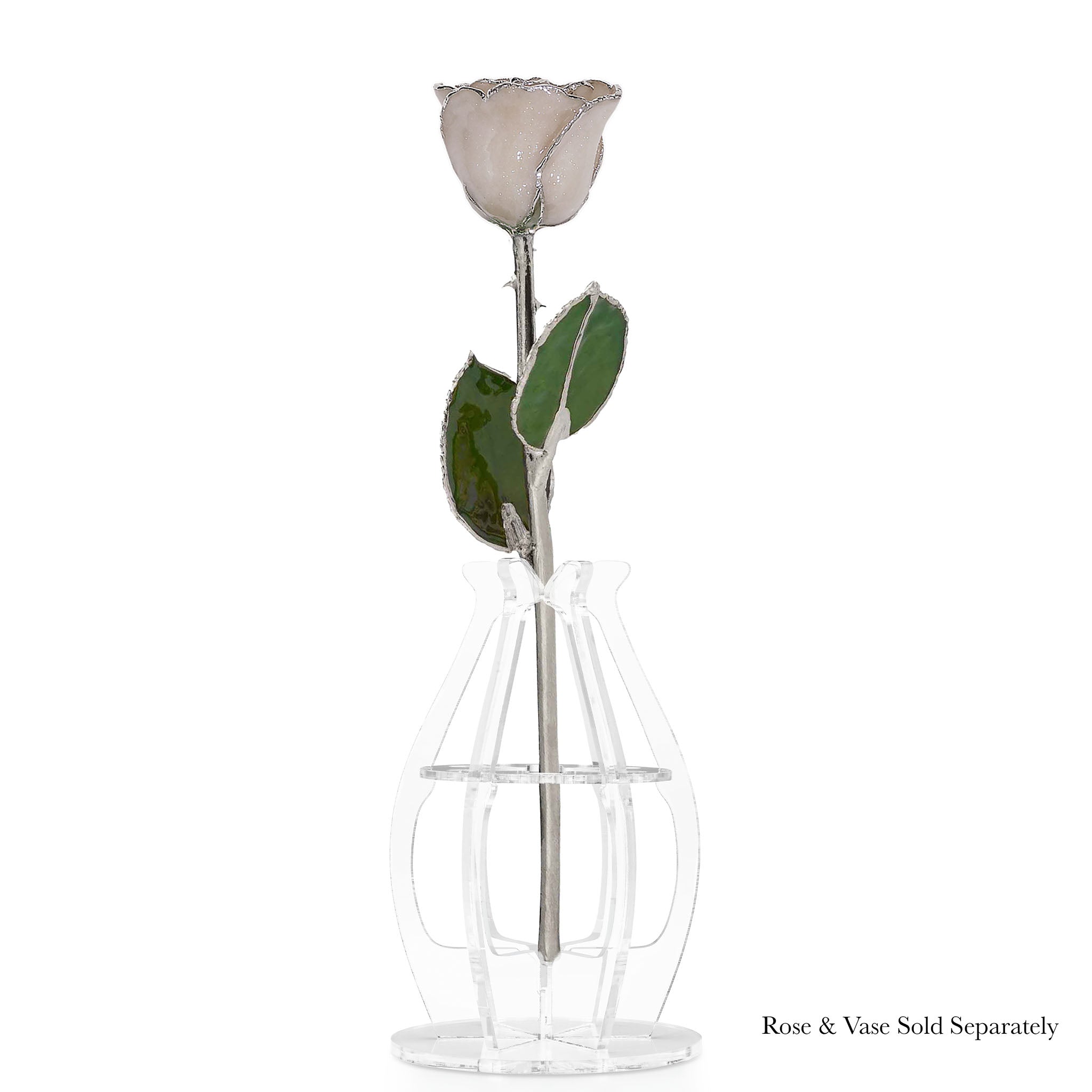 Silver Forever Rose - Diamond (April Birthstone)