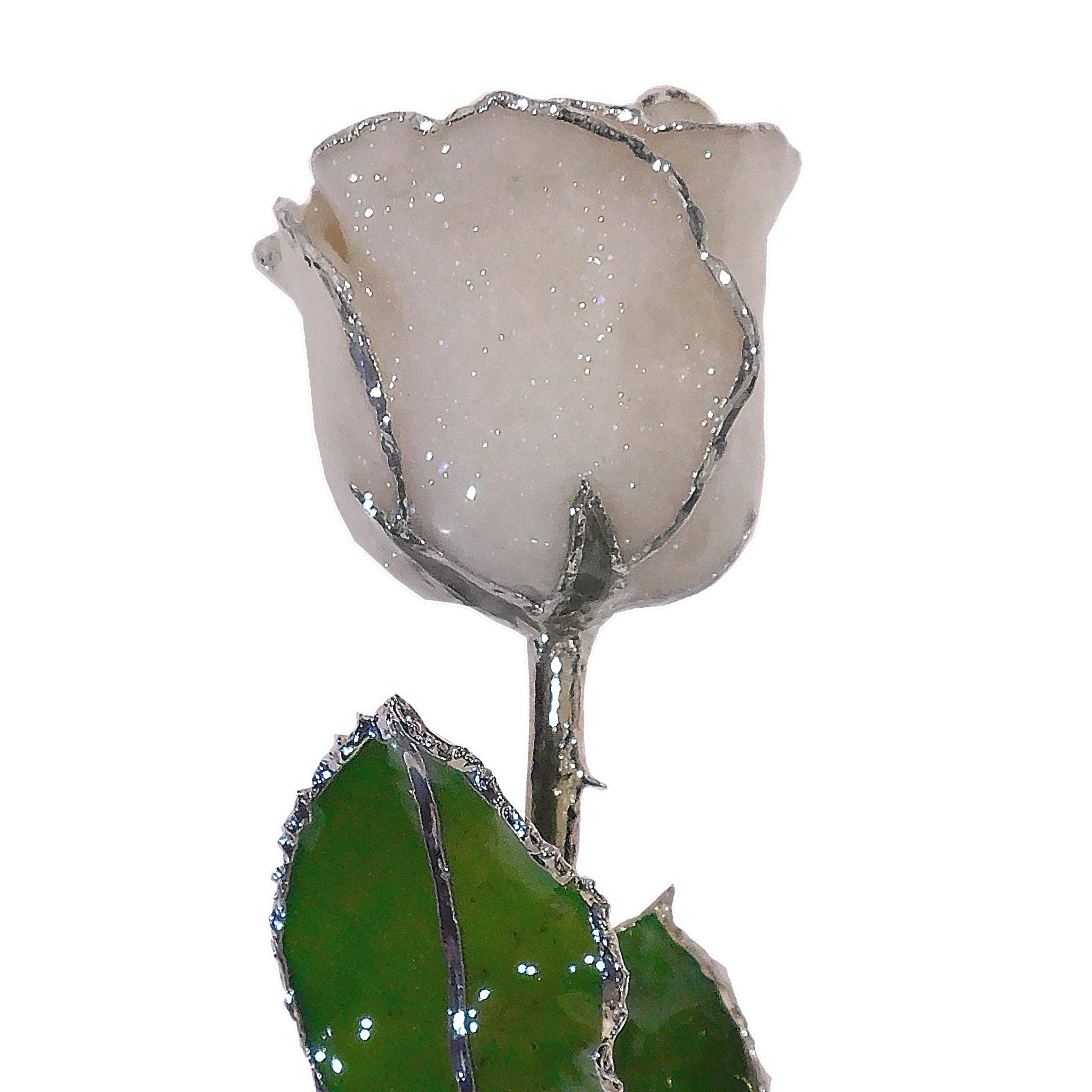 Silver Forever Rose - Diamond (April Birthstone)