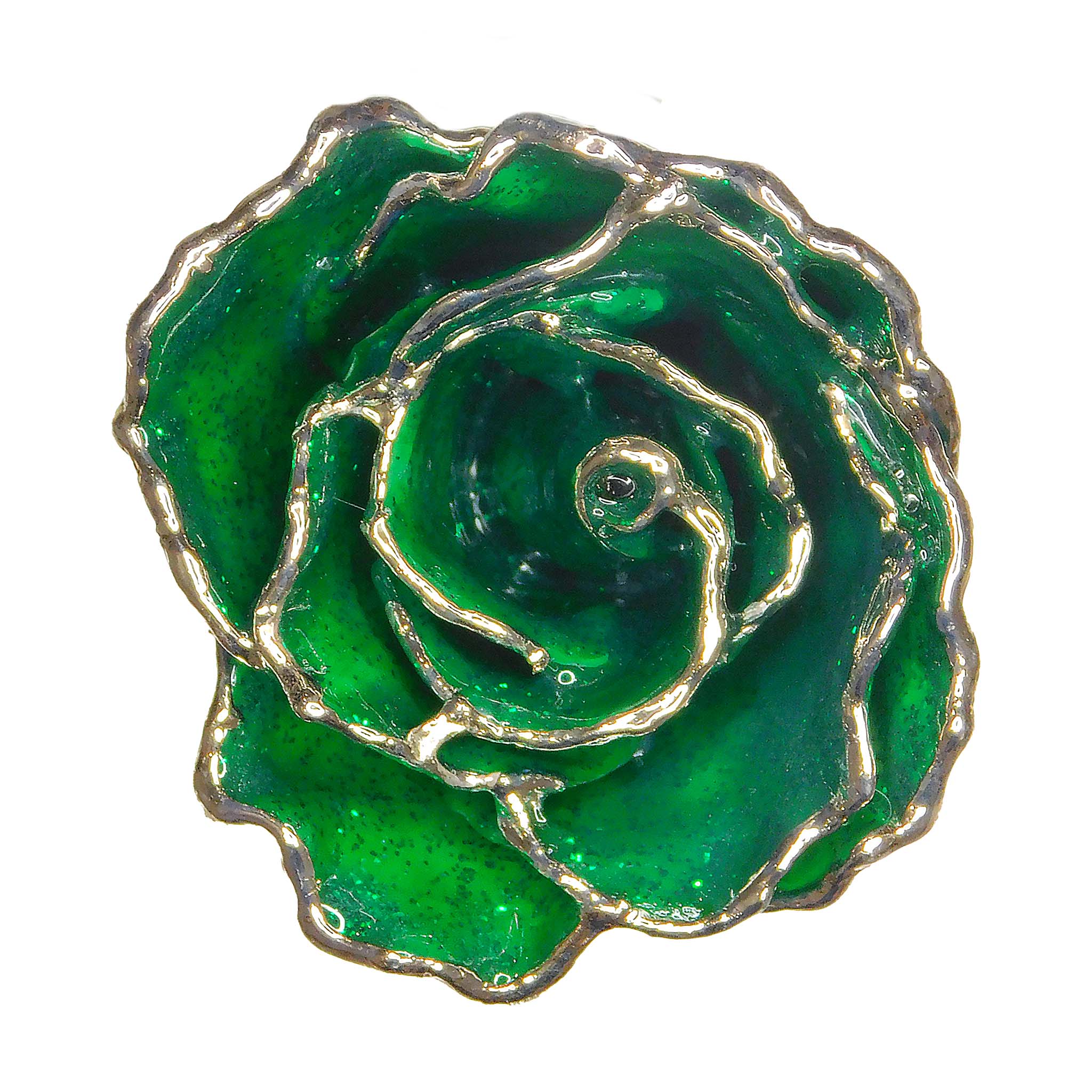 Silver Forever Rose - Emerald (May Birthstone)