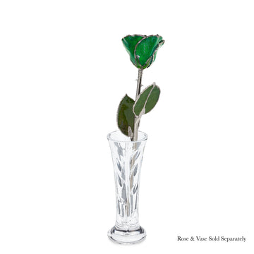 Silver Forever Rose - Emerald (May Birthstone)