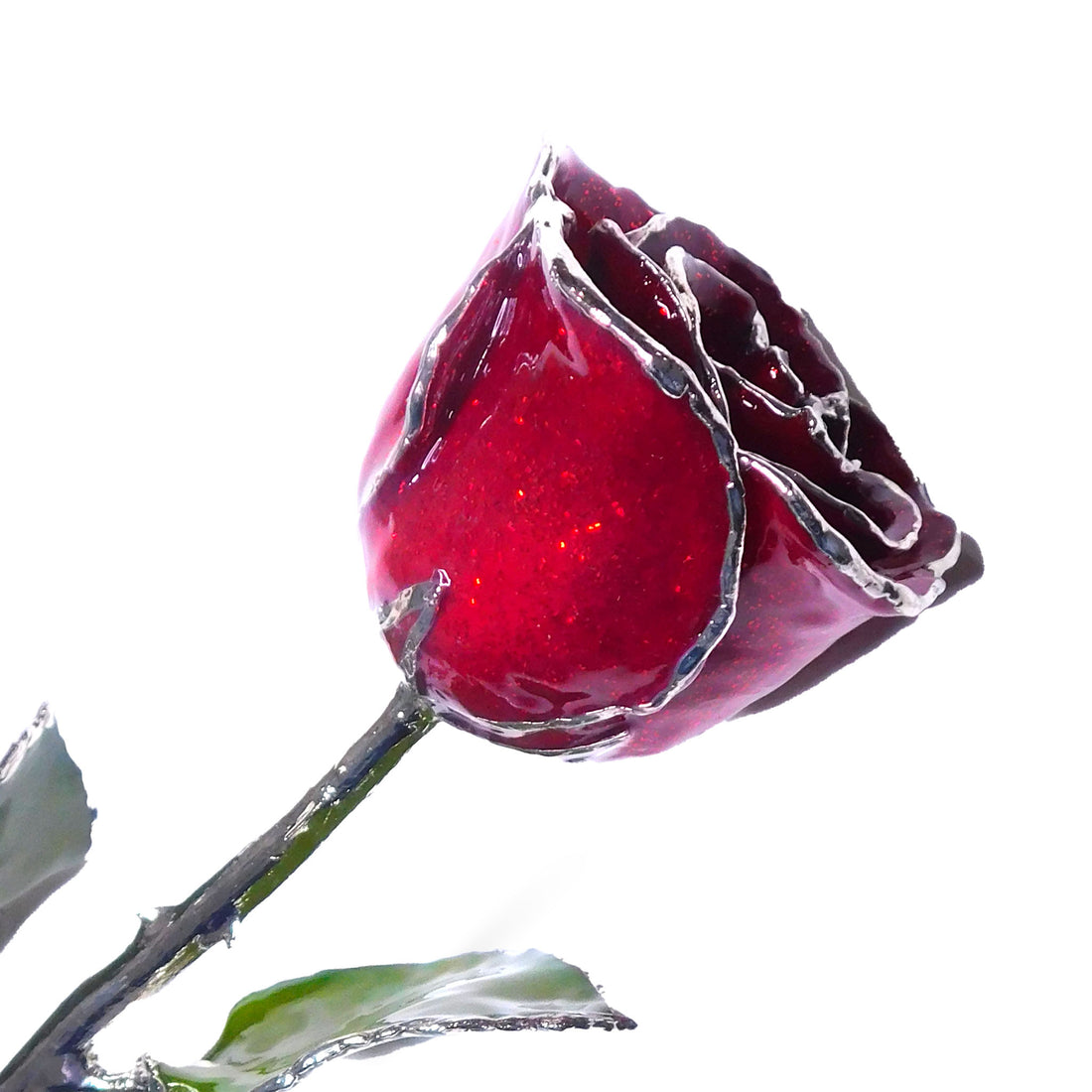 Silver Forever Rose - Garnet (January Birthstone)