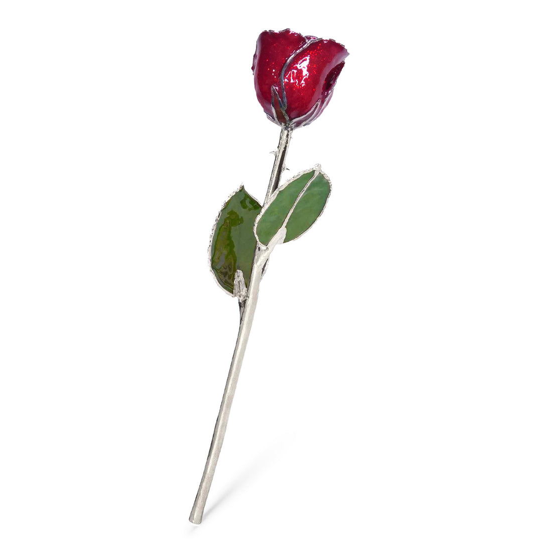 Silver Forever Rose - Garnet (January Birthstone)