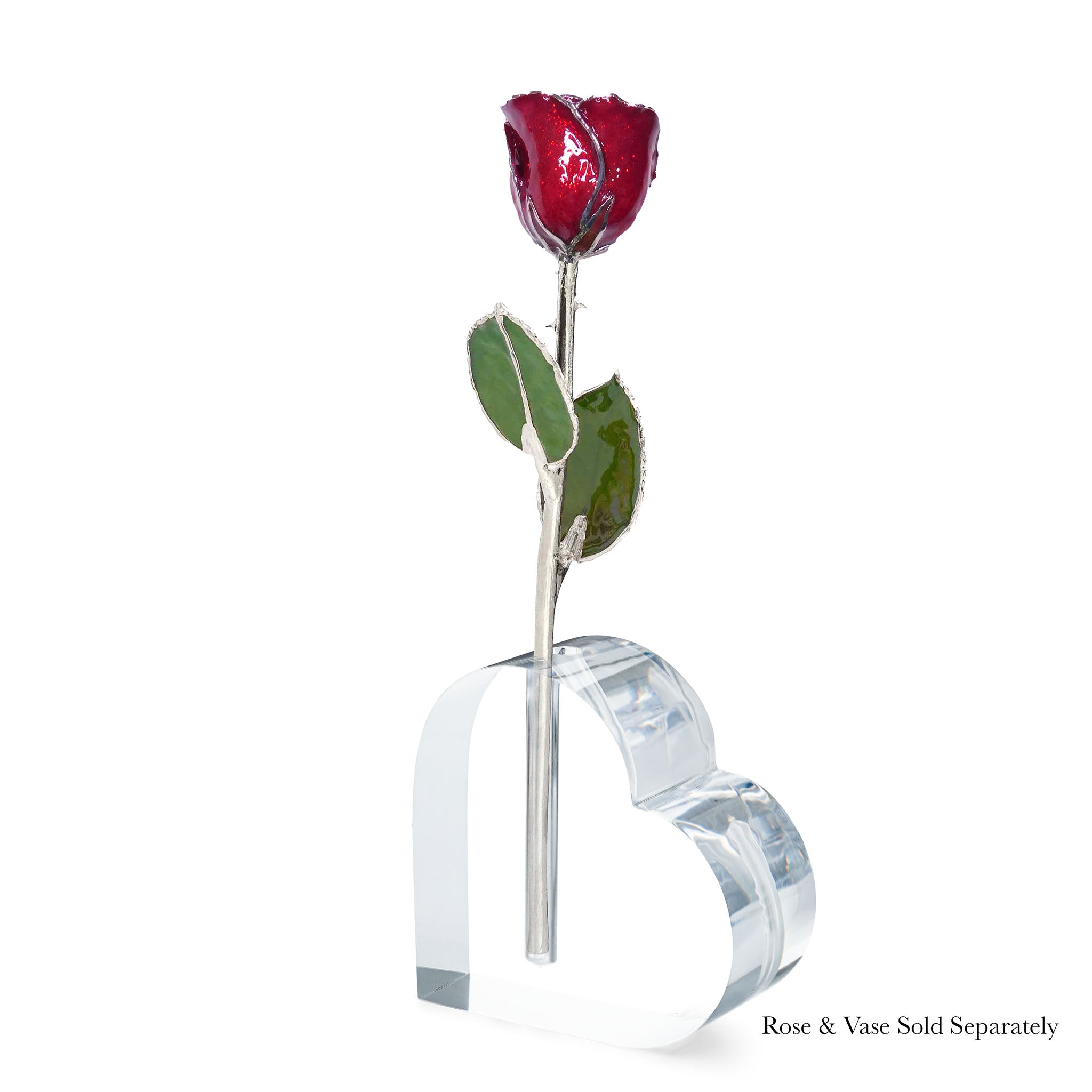 Silver Forever Rose - Garnet (January Birthstone)