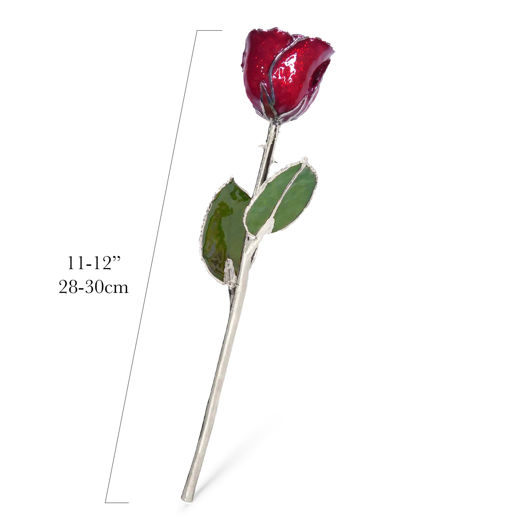 Silver Forever Rose - Garnet (January Birthstone)