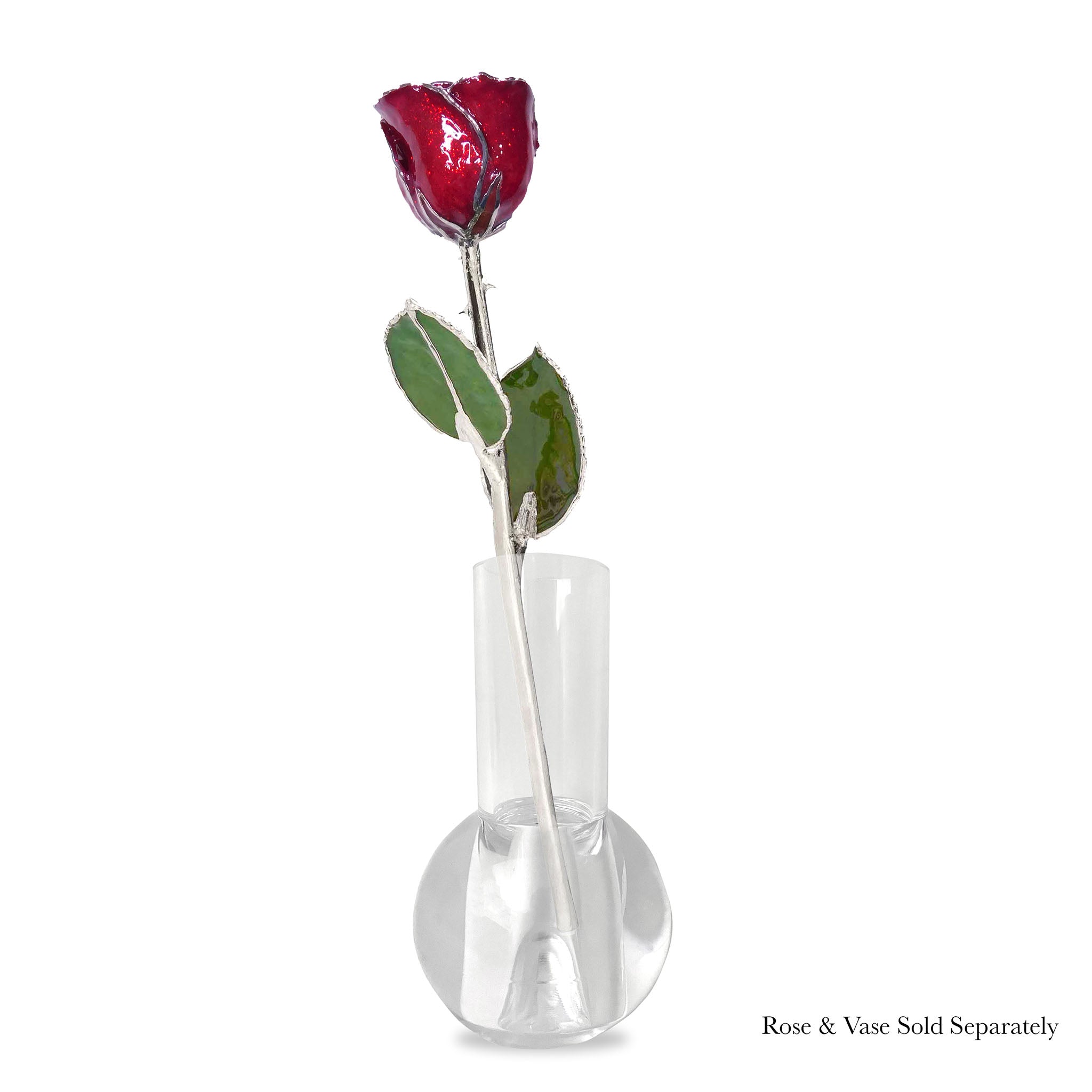 Silver Forever Rose - Garnet (January Birthstone)