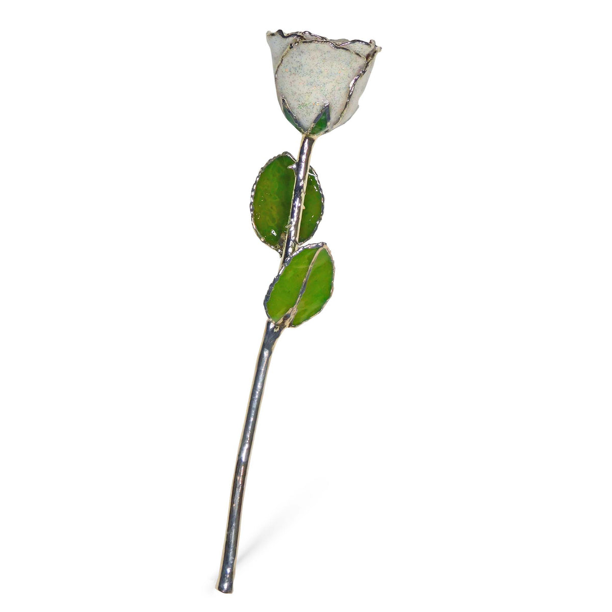 Silver Forever Rose - Opal Sparkle (October Birthstone)