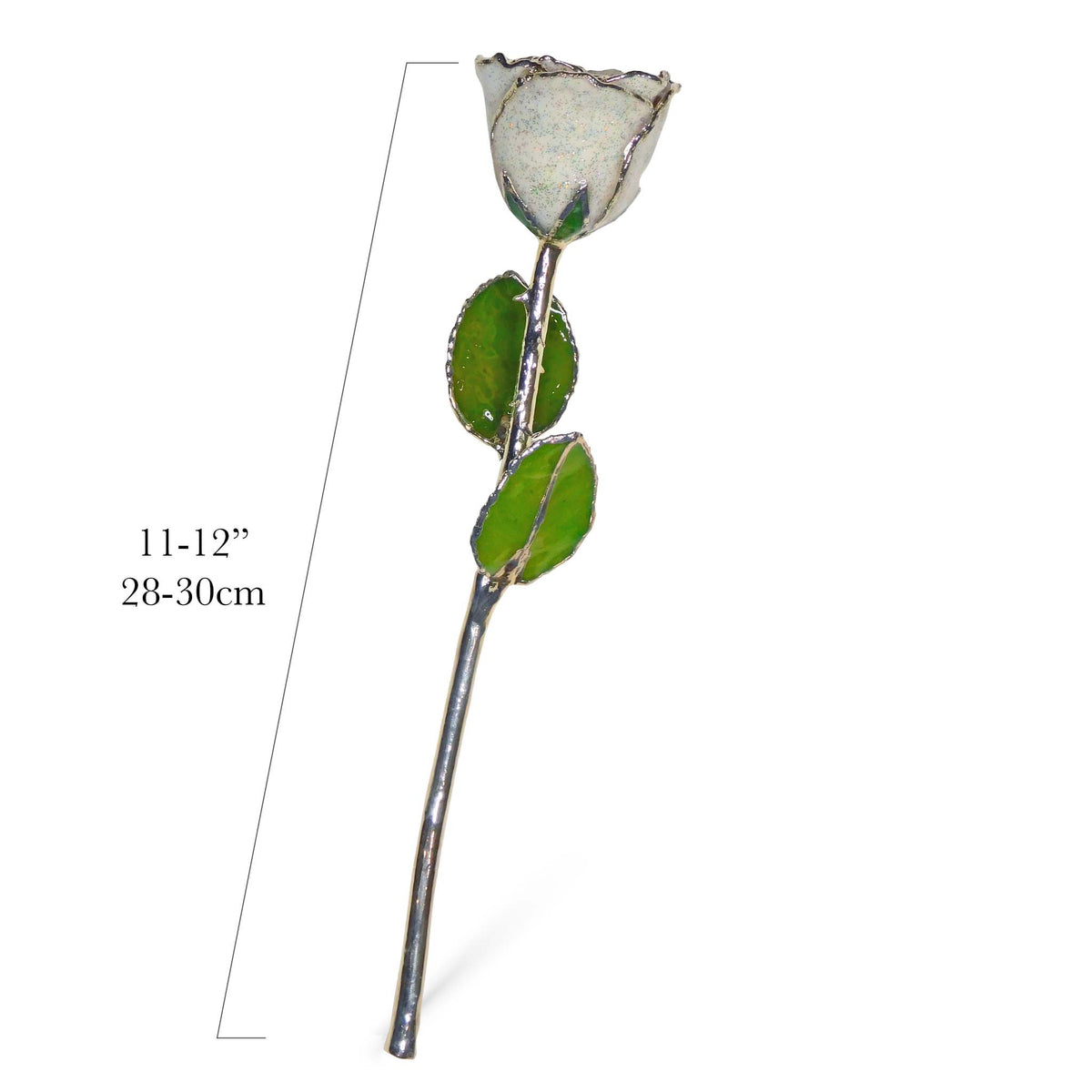 Silver Forever Rose - Opal Sparkle (October Birthstone)
