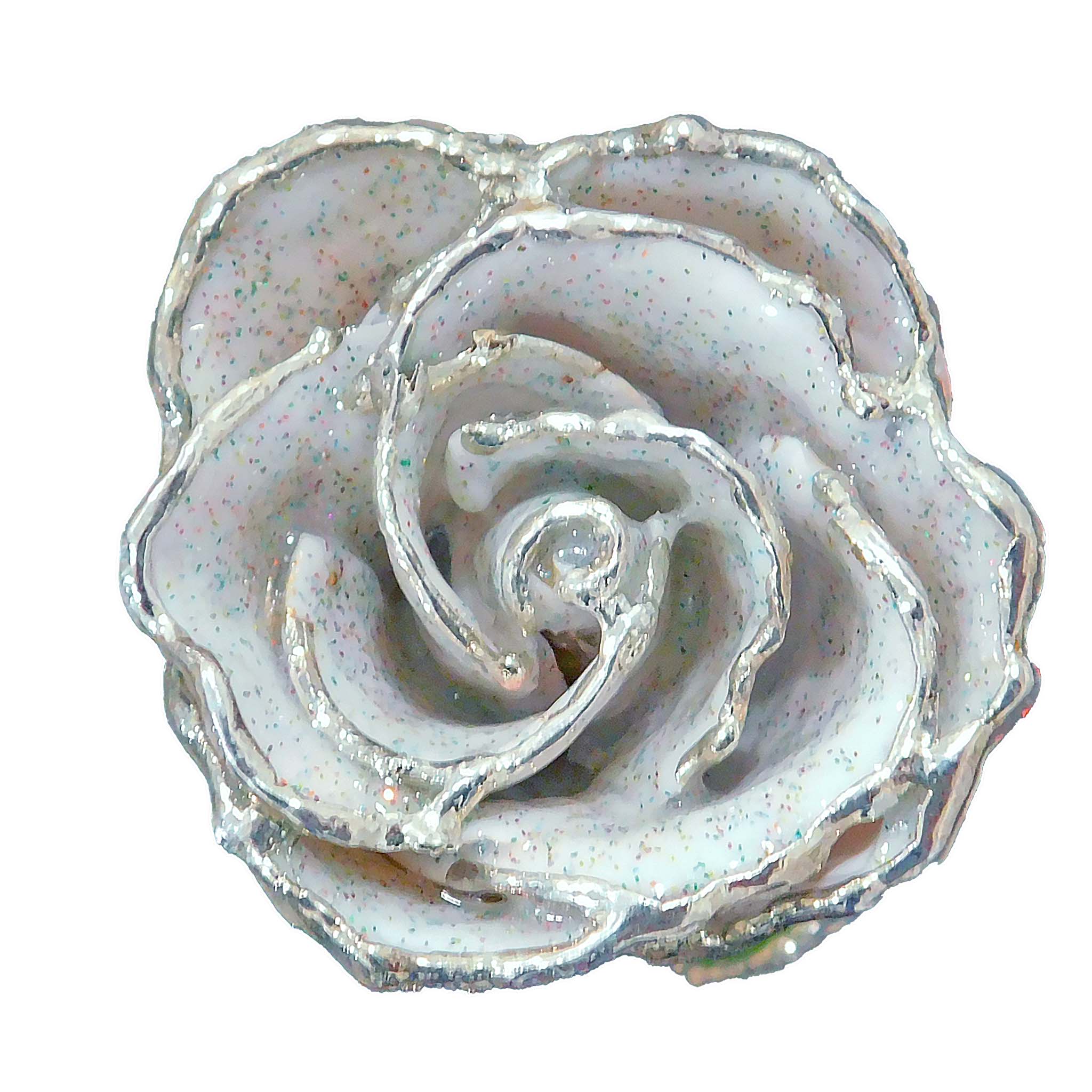 Silver Forever Rose - Opal Sparkle (October Birthstone)