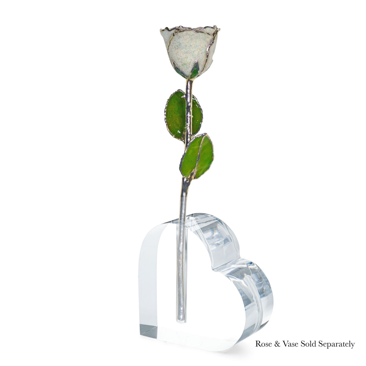 Silver Forever Rose - Opal Sparkle (October Birthstone)