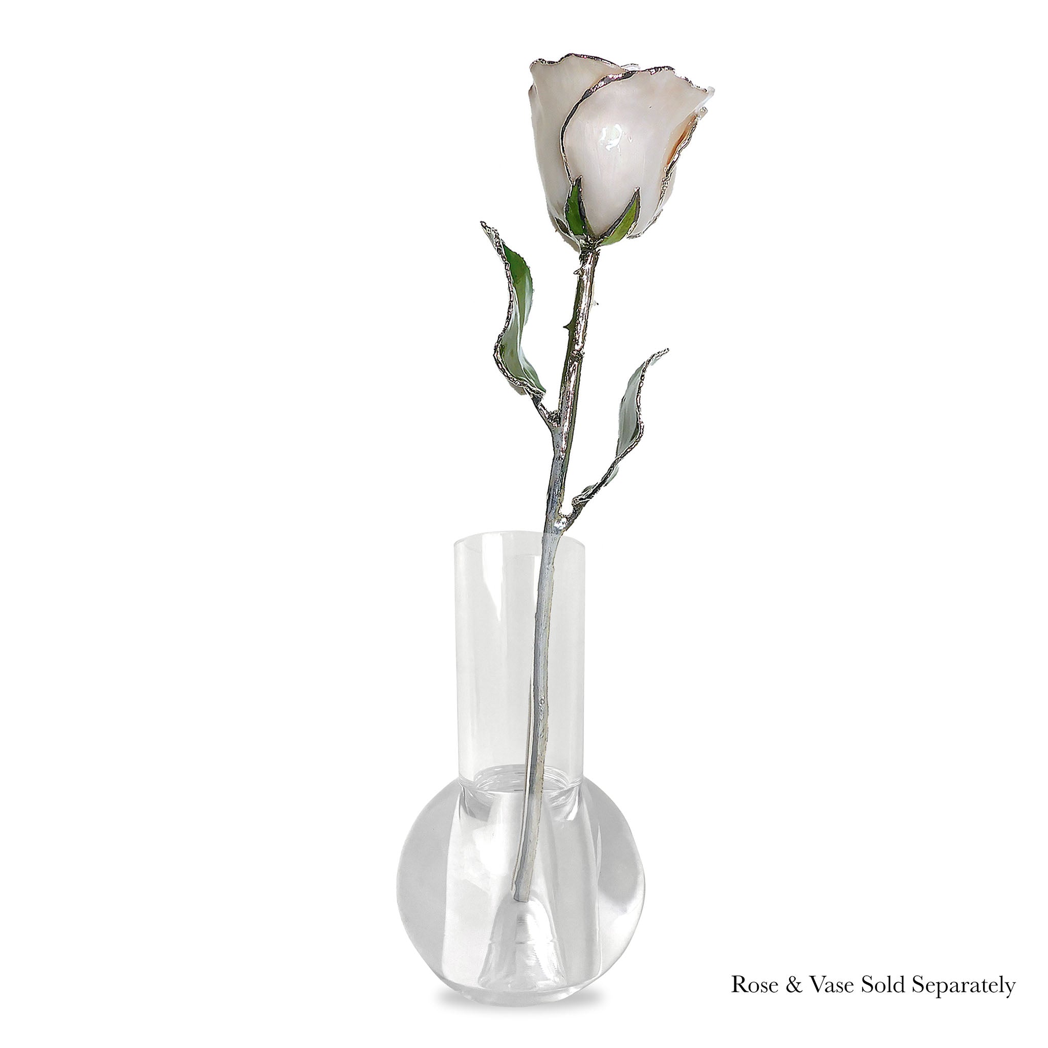 Silver Forever Rose - Pearl (June Birthstone)