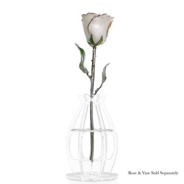 Silver Forever Rose - Pearl (June Birthstone)