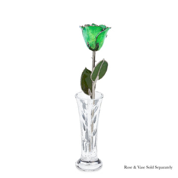 Silver Forever Rose - Peridot Sparkle (August Birthstone)