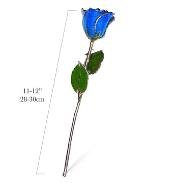 Silver Forever Rose - Sapphire Sparkle (September Birthstone)