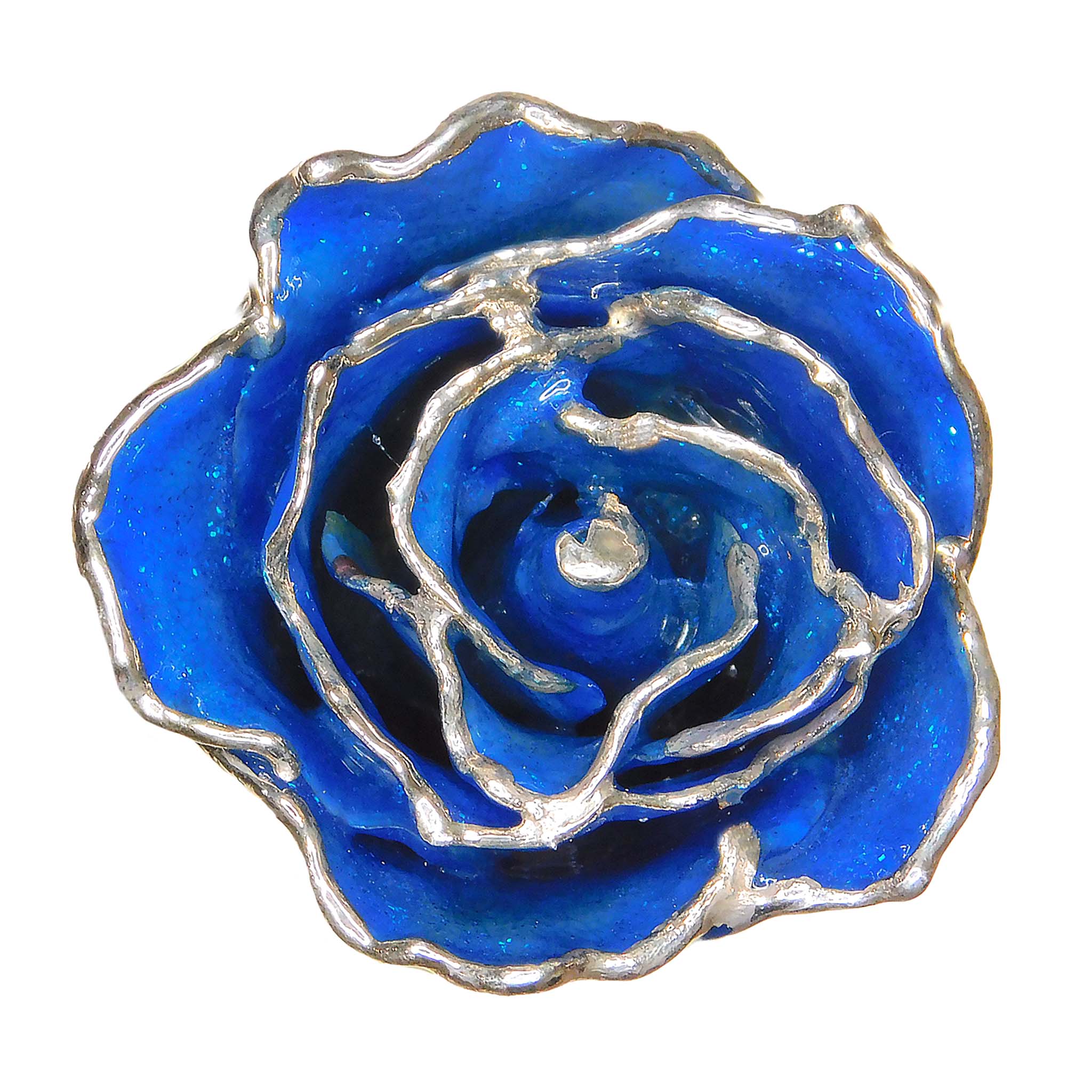 Silver Forever Rose - Sapphire Sparkle (September Birthstone)