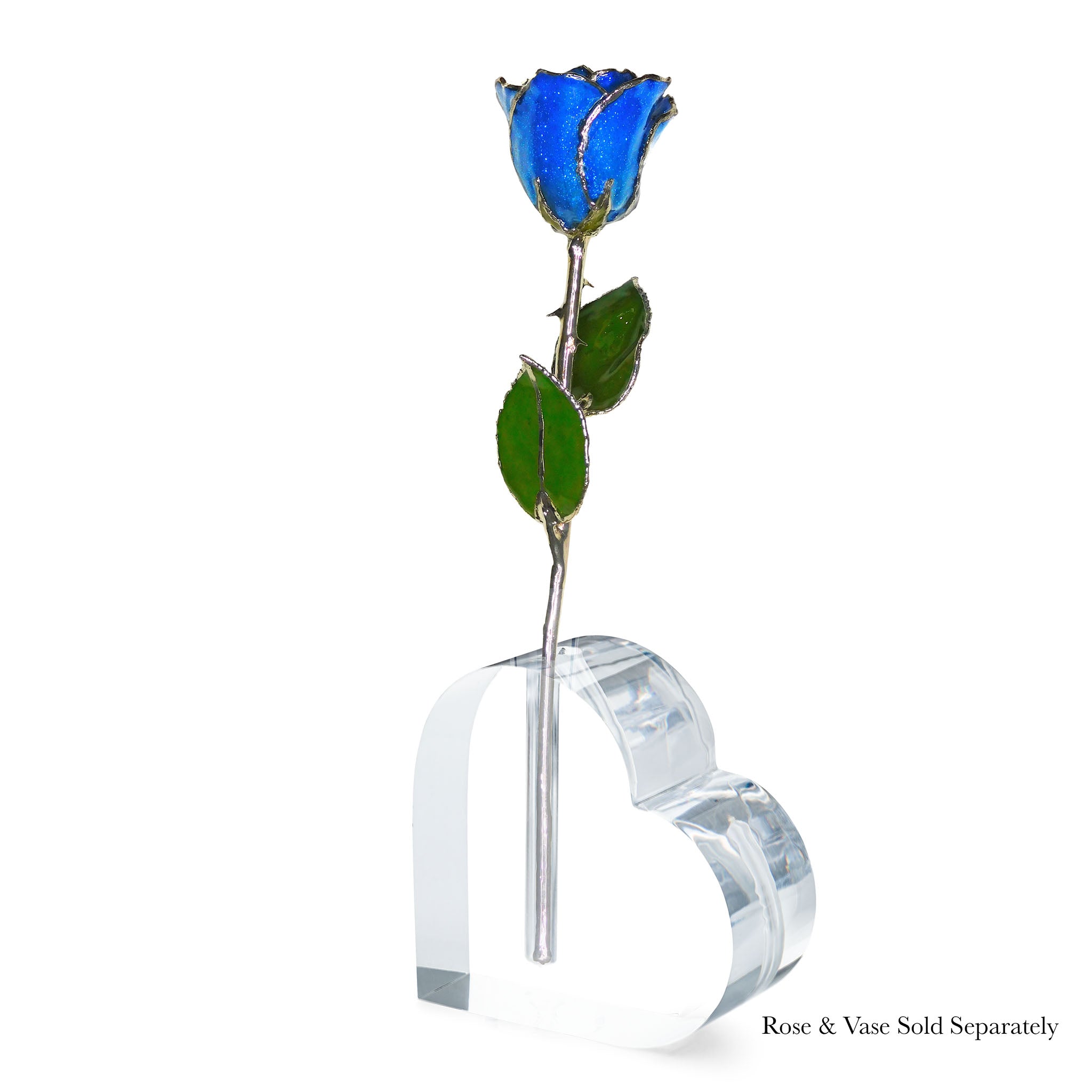 Silver Forever Rose - Sapphire Sparkle (September Birthstone)