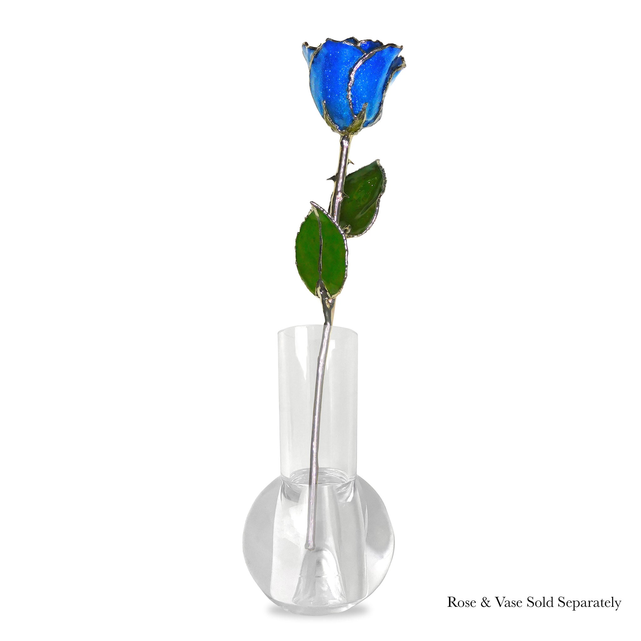 Silver Forever Rose - Sapphire Sparkle (September Birthstone)