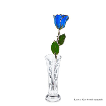 Silver Forever Rose - Sapphire Sparkle (September Birthstone)