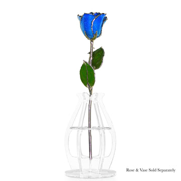 Silver Forever Rose - Sapphire Sparkle (September Birthstone)